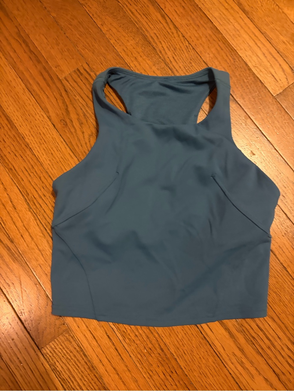 lululemon athletica Women's Teal Blue Cropped Racerback Tank